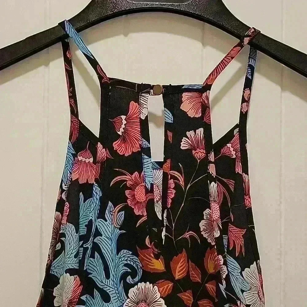 Everly Black Floral Sleeveless Dress Size Large - Picture 4 of 8